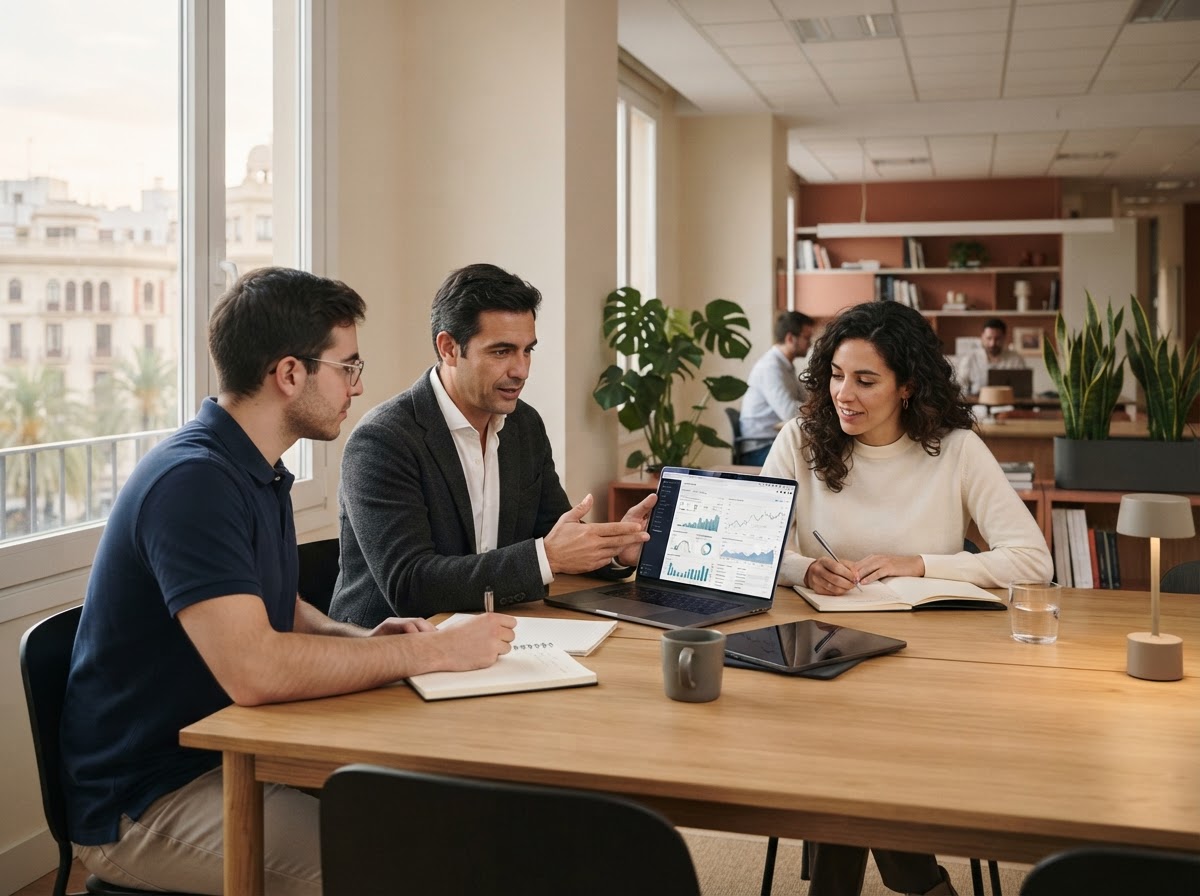 CryptoFront equipo trabajando en el desarrollo de la plataforma